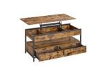Mid.you , Braun, Schwarz , Metall, Holzwerkstoff , 2 Schublade(n) Schubladen , rechteckig , 50x48-62x100 cm ,