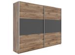Möbelix , Graphitfarben, Eiche dunkel , Holzwerkstoff , 3 Fächer , 270x210x59 cm , FSC MIX ,