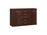 Möbelix , Walnussfarben , Holzwerkstoff , 5 Schublade(n) Schubladen , 140x90x45 cm ,