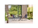 Siena Garden , Anthrazit, Schwarz , Metall, Kunststoff, Textil , Tisch klappbar, Rückenlehne mehrfach verstellbar , Gartenmöbel, Gartenmöbel-Sets, Gartengarnituren