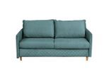 Livetastic , Graublau , Textil , Buche , massiv , Füllung: Polyurethan (Pur) , 175x95x103 cm , Made in EU , Liegefunktion, Rücken echt ,