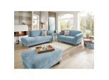 Sit & More , Hellblau , Textil , Buche , 194x84x91 cm , Goldenes M, Oeko-Tex® Standard 100, Made in Europe, DGM-Klimapakt , Rücken echt, Armteil rechts , Wohnzimmer, Sofas & Couches, Relaxliegen & Récamièren, Récamièren & Ottomanen