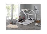 Vipack , Weiß , Holz , Kiefer,Kiefer , 90x200 cm , bodentiefer Einstieg , Kinder- & Jugendzimmer, Kinderbetten, Hausbetten
