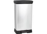 Keter , Schwarz, Silberfarben , Kunststoff , 50 l , 36.0x81.1x44.0 cm , Haushalt, Entsorgung, Abfalleimer