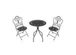 Ambia Garden , Anthrazit , Metall , 74.5 cm , Grüner Punkt, Europäischer Sicherheitsstandard , Stuhl klappbar, geeignet für Balkon , Gartenmöbel, Gartenmöbel-Sets, Gartengarnituren