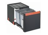 Möbelix , Anthrazit , Kunststoff , 14+7+7 l , 33.5x40.7x34.8 cm , Küche, Küchenausstattung, Mülltrennsysteme