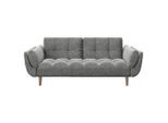 Playboy , Anthrazit , Textil , Birke , massiv , Vintage , Füllung: Schaumstoff , 215x81.5x84.5 cm , Wohnzimmer, Sofas & Couches, Schlafsofas, Schlafsofas