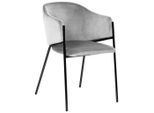 Livetastic , Schwarz, Hellgrau , Textil, Metall , 53x77x60 cm , inklusive Armlehnen ,