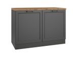 Held , Grau, Eiche Wotan , Holzwerkstoff , seitenverkehrt montierbar, einzeln stellbar , 120x86x60 cm , Made in Germany ,