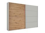 Möbelix , Grau, Eichefarben , Holzwerkstoff , 2 Fächer , 271x210x62 cm , Blauer Engel, Goldenes M, Made in Germany , Schlafzimmer, Kleiderschränke, Schwebetürenschränke