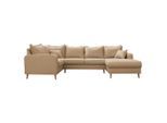 Livetastic , Sandfarben , Textil , Buche , Füllung: Schaumstoffflocken,Schaumstoffflocken , U-Form , 296x170 cm , Fsc, Made in EU , Armteil links, Armteil rechts , Wohnzimmer, Sofas & Couches, Wohnlandschaften, Wohnlandschaften U-Form