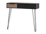Mid.you , Schwarz, Eichefarben , Holzwerkstoff , 2 Schublade(n) Schubladen , rechteckig , 87.85x32.1x103.7 cm , offenes Fach ,