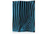 artgeist , Blau, Schwarz , Holz, Textil , Kiefer , massiv , Animalprint , 135x172x3 cm , Motiv auf Vorder- und Rückseite , Kleinmöbel, Paravents