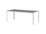 Gardenson , Grau, Weiß , Metall , rechteckig , 90x75x205 cm , wetterbeständig , Gartenmöbel, Gartentische, Gartentische