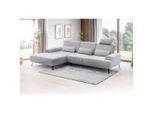 Livetastic , Hellgrau , Textil , Füllung: Silikon, Schaumstoffflocken , Ottomane links, L-Form , 305x178 cm , Rücken echt , Wohnzimmer, Sofas & Couches, Wohnlandschaften, Ecksofas