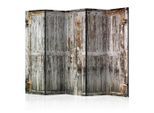 artgeist , Grau, Beige , Holz, Textil , Kiefer , massiv , Abstraktes , 225x172x3 cm , Motiv auf Vorder- und Rückseite , Kleinmöbel, Paravents