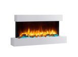 Möbelix , Weiß , Metall, Holzwerkstoff , 110x57x25 cm , Fernbedienung, Flammeneffekt separat schaltbar, Überhitzungsschutz, Thermostat, Dimmer , Kamine, Elektrokamine