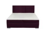 Livetastic , Bordeaux , Textil, Holzwerkstoff , H2 , 180x200 cm , Bettkasten, gepolstertes Kopfteil , Schlafzimmer, Betten, Boxspringbetten