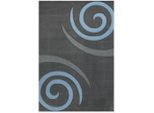 Möbelix , Blau , Textil , Kreise , rechteckig , 80x150 cm , Oeko-Tex® Standard 100 , für Fußbodenheizung geeignet, in verschiedenen Größen erhältlich , Teppiche & Böden, Teppiche, Webteppiche