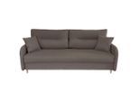 Mid.you , Taupe , Textil , Füllung: Polyurethan (PUR),Polyurethan (Pur) , 206x88x93 cm , Made in EU , Liegefunktion , Wohnzimmer, Sofas & Couches, Schlafsofas, Schlafsofas