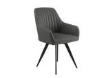 Möbelix , Grau , Metall, Textil , 63x90x61 cm , Sitzfläche 360° drehbar , Esszimmer, Esszimmerstühle, Polsterstühle