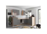 Express , Anthrazit , Holzwerkstoff , 7 Schublade(n) Schubladen , L-Form , 280x178 cm , in den Filialen individuell planbar, individuelle Inneneinteilung, seitenverkehrt erhältlich, in den Filialen verschiedene Griffe erhältlich, Zusatzausstattung erhältlich, in den Filialen verschiedene Arbeitsplatten erhältlich, verschiedene Arbeitshöhen möglich , Küche, Küchenblöcke, Eckküchenblöcke