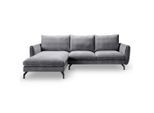 Mid.you , Grau , Textil , Füllung: Kaltschaum , L-Form , 259x165 cm , Made in EU, FSC MIX ,