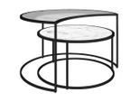Mid.you , Weiß , Metall, Glas, Holzwerkstoff , rund , 45x62x78 cm , gastro- und objekttauglich, einfacher Aufbau , Wohnzimmer, Wohnzimmertische, Couchtische, Couchtische Metall