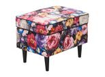 Mid.you , Mehrfarbig , Textil , Buche , rechteckig , 63x43x42 cm , Made in EU , Wohnzimmer, Hocker, Hocker