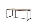 Beldano , Anthrazit, Naturfarben , Metall, Glas , rechteckig , 200x76x90 cm , regenabweisend , Gartenmöbel, Gartentische, Gartentische