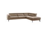 Trendmanufaktur , Beige , Textil , Ottomane rechts, L-Form , 305x233 cm , Made in EU , seitenverkehrt erhältlich, Rücken echt , Wohnzimmer, Sofas & Couches, Wohnlandschaften, Ecksofas