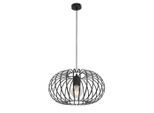 James Wood , Schwarz , Metall , Abstraktes , oval , 120 cm , RoHS, CE , Beleuchtung, Innenleuchten, Hängeleuchten