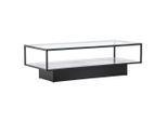 Livetastic , Schwarz , Metall, Glas , rechteckig , 60x37.5x130 cm , Stauraum ,