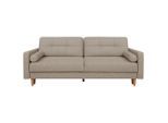 Mid.you , Beige , Textil , Eiche , Füllung: Polyetherschaumkern,Polyetherschaumkern , 222x93x99 cm , Made in EU , Liegefunktion , Wohnzimmer, Sofas & Couches, Schlafsofas, Schlafsofas
