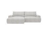 Livetastic , Hellgrau , Textil , Füllung: Schaumstoff,Schaumstoff , Ottomane links, L-Form , 272x156 cm , Made in EU , Liegefunktion ,