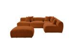Livetastic , Rostfarben , Textil , L-Form , 315x235 cm , Made in EU , erweiterbar, individuell planbar ,