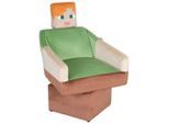 Minecraft , Grün, Mehrfarbig , Textil , Gaming , Sitzfläche 360° drehbar, inklusive Armlehnen , Büromöbel, Bürostühle, Gaming Stühle