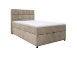 Mid.you , Creme , Holz, Holzwerkstoff , Tanne , Hartholz , 120x200 cm , Bettkasten, gepolstertes Kopfteil , Schlafzimmer, Betten, Boxspringbetten