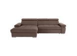 Livetastic , Braun , Textil , 292x183 cm , Made in EU , Rücken echt , Wohnzimmer, Sofas & Couches, Schlafsofas, Ecksofas mit Schlaffunktion