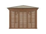 Möbelix , Naturfarben , Holz , Zeder , 322.6x226.7x7.6 cm , FSC 100% , Gartenmöbel, Pavillons