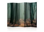 artgeist , Dunkelgrün, Mintgrün , Holz, Kunststoff, Textil , Kiefer , massiv , Bäume , 225x172x3 cm , Motiv auf Vorder- und Rückseite, Akustikschaumstoff , Kleinmöbel, Paravents