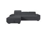 Livetastic , Anthrazit , Textil , Ottomane links, L-Form , 268x189 cm , Made in EU , Liegefunktion, haustierfreundlicher Bezug ,