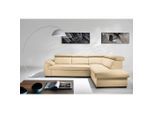 Livetastic , Beige , Leder , Echtleder , Rindleder , L-Form , 265x211 cm , Made in EU , Bettkasten erhältlich, Lederauswahl, seitenverkehrt erhältlich, Bettfunktion erhältlich, Rücken echt ,