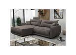 Mid.you , Dunkelgrau , Textil , Füllung: Schaumstoff,Schaumstoff , L-Form, Ottomane links , 264x195 cm , Made in EU , Liegefunktion ,