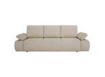 Mid.you , Beige , Textil , Füllung: Schaumstoffflocken , 255x89x109 cm , Made in Europe , Bettkasten erhältlich, Bettfunktion erhältlich ,