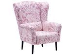 Möbelix , Rosa, Beige , Textil , Birke , massiv , Blume , 105x75x85 cm ,