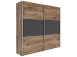 Möbelix , Graphitfarben, Eiche dunkel , Holzwerkstoff , 2 Fächer , 218x210x59 cm ,