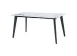 Mid.you , Weiß , Metall, Holzwerkstoff , rechteckig , 90x75x180-220 cm , ausziehbar , Esszimmer, Esszimmertische, Esstische, Holztische, Esstische Holz