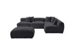Livetastic , Dunkelgrau , Textil , L-Form , 315x235 cm , Made in EU , erweiterbar, individuell planbar ,