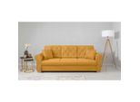Mid.you , Gelb , Textil , Birke, Buche , Hartholz , Uni , Füllung: Silikon, Schaumstoffflocken,Silikon, Schaumstoffflocken , 240x94x98 cm , Made in EU , Bettkasten erhältlich, Liegefunktion, Rücken echt, Armteil links, Armteil rechts ,